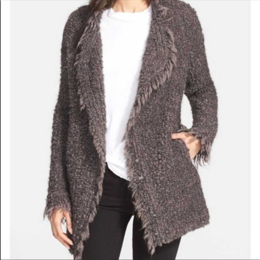 NWT IRO Campbell Frayed Boucle Knit Wool Cardigan Sweater Jacket - Picture 2 of 9